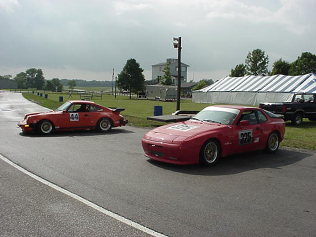 First Cars at the Track at First Race at Putnam