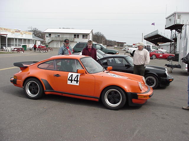 Talking with Brent, who sits in the Mule at Debut At Brainerd Raceway