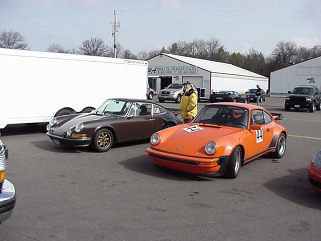 Pair of Old School Porsches at Debut At Brainerd Raceway